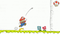 A series of sketches of Mario performing a Wall Jump