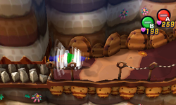 Side Drill being used on Mount Pajamaja in Mario & Luigi: Dream Team