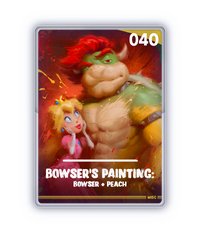 The Bowser's Painting: Bowser + Peach card from The Super Mario Galaxy Movie Collectible Cards