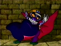 Vampire Wario in the Japanese commercial for Wario Land 3.
