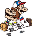 A tired Mario and Luigi, resting (Famicom 40th Anniversary)