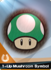 A Pro Horse Symbol 1-Up Mushroom Symbol card from Mario Sports Superstars