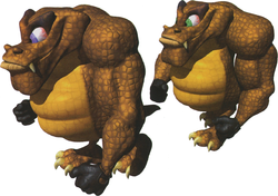 Artwork of a Kuff 'n' Klout from Donkey Kong Country 3: Dixie Kong's Double Trouble!