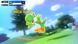 Yoshi's Special Shot in Mario Golf: Super Rush