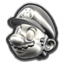 Metal Mario's icon from Mario Kart Tour.