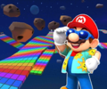 Course icon of RMX Rainbow Road 1T with Mario (Sunshine)