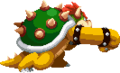 Bowser punching in battle