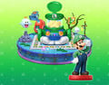 Luigi board in amiibo Party