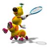 Mario Power Tennis promotional artwork: Wiggler