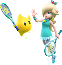 Artwork of Rosalina and Luma found from Mario Tennis Fever trailer