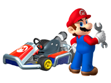 Artwork of Mario from Mario Kart 7