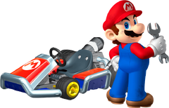 Artwork of Mario from Mario Kart 7