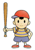 Artwork of Ness from Super Smash Bros.