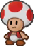 A red Toad from Paper Mario: Sticker Star.