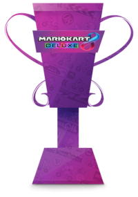 Mario Kart 8 Deluxe trophy from the Trophy Creator application