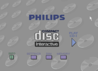An image of the Philips CD-i's main menu.