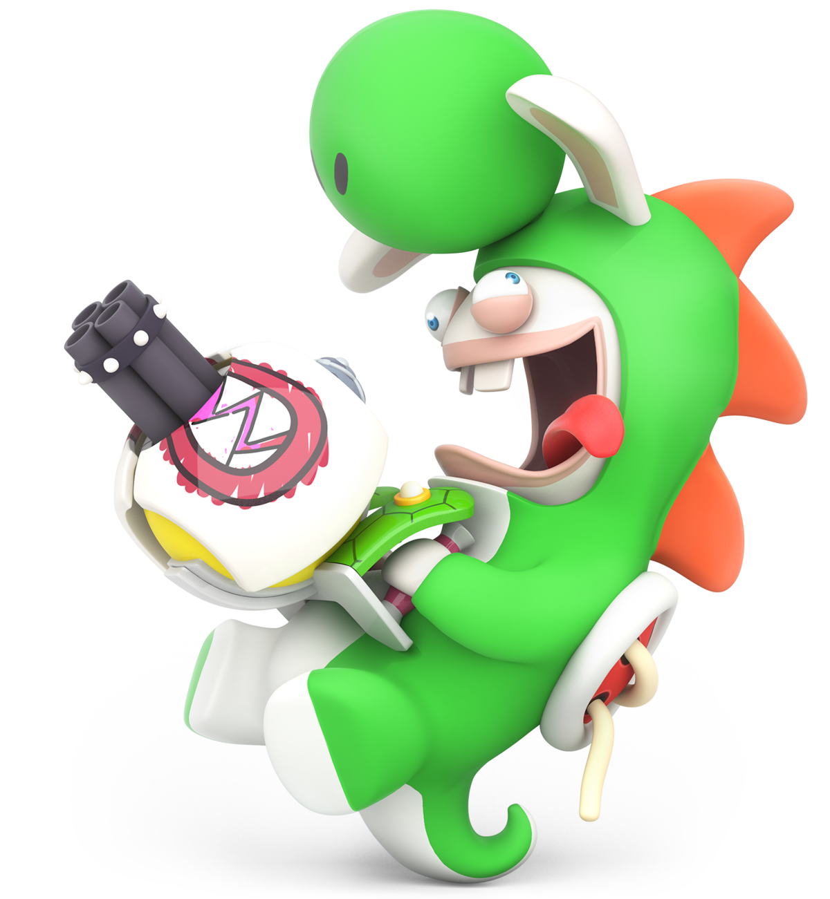 File:Rabbid Yoshi - RabbidsKingdomBattle.png - Super Mario Wiki, the ...