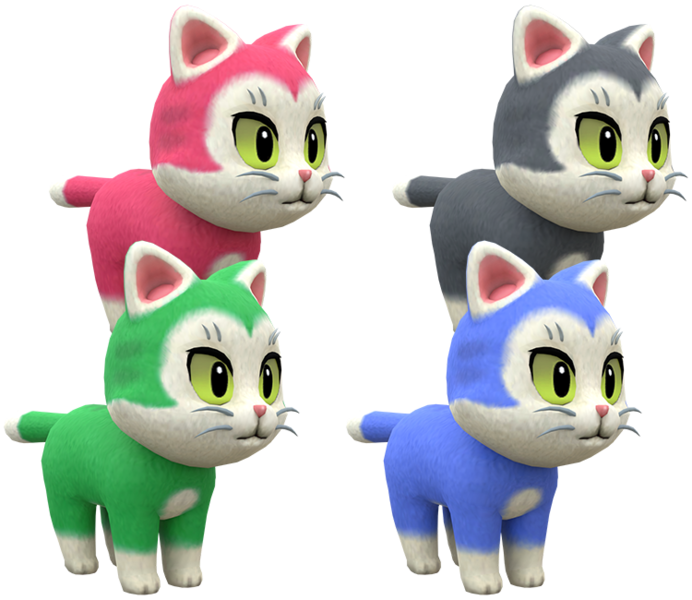 File:SM3DWBF Kitten Models.png