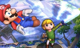 SSB4 3DS - Toon Link Hits Mario.png