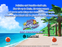 The title screen for Super Mario Sunshine Game Preview CD