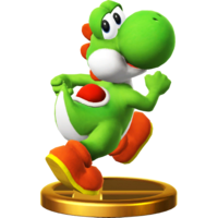 Yoshi trophy from Super Smash Bros. for Wii U