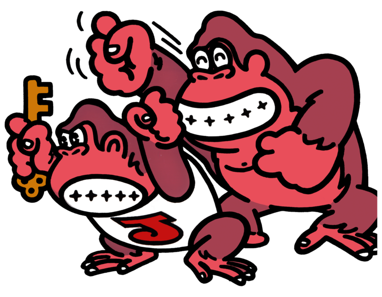 File:DKJ Donkey Kong and Donkey Kong Jr Artwork.png