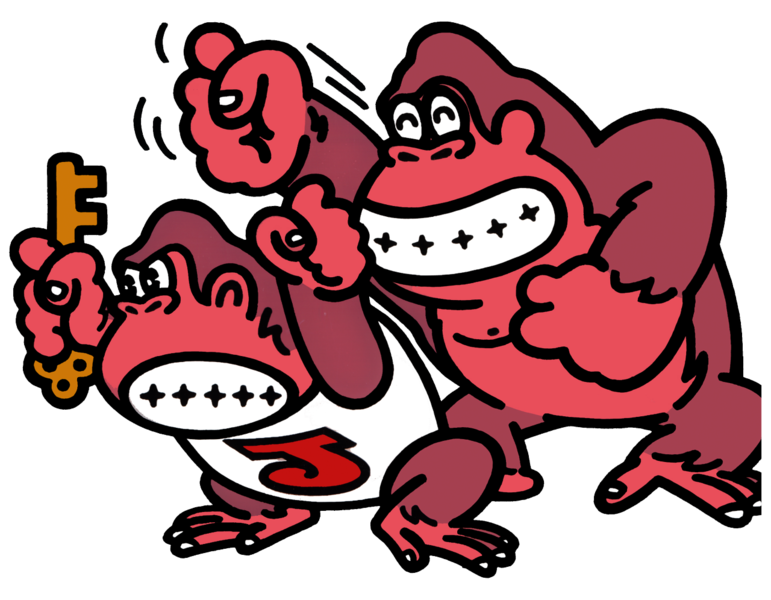File:DKJ Donkey Kong and Donkey Kong Jr Artwork.png