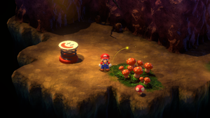 Third Mushroom/Amanita in Forest Maze of Super Mario RPG.