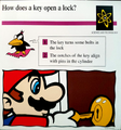 "How does a key open a lock?"