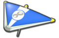 Thumbnail of Blue Mii's Super Glider (with 8 icon), in Mario Kart 8.