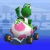 Pre-release kart for Yoshi in Mario Kart DS