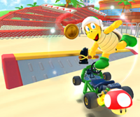Thumbnail of the Toadette Cup challenge from the Ocean Tour; a Combo Attack challenge set on Wii Coconut Mall T