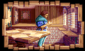 A leatherworker on the MS-DOS version
