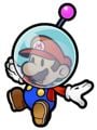 Mario wearing the helmet