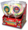 A Marshmallow candy that was produced by Au'some Candies. The design of the candy has either a 1-Up Mushroom with a Mario head or a Barrel with a Donkey Kong head