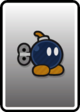 A Bob-omb card from Paper Mario: Color Splash
