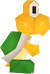 An origami Koopa Troopa from Paper Mario: The Origami King.