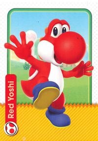 Red Yoshi card from the Super Mario Trading Card Collection