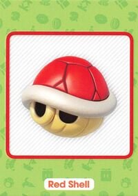 Red Shell item card from the Super Mario Trading Card Collection