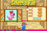 File selection menu screen