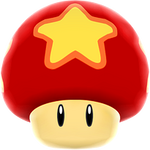 Artwork of a Life Mushroom, from Super Mario Galaxy + Super Mario Galaxy 2