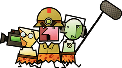 Artwork of Flint Cragley and his crew, Hornfels and Monzo