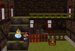 Only Treasure Chest in Shiver City of Paper Mario.