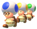 Artwork of the Toad Brigade from Captain Toad: Treasure Tracker.