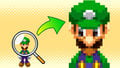 Luigi sprite zoomed in