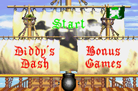 The player select screen from Donkey Kong Country 2 on Game Boy Advance