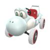 White Turbo Yoshi from Mario Kart Tour