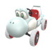 White Turbo Yoshi from Mario Kart Tour