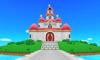 Screenshot of Peach's Castle in Mario & Luigi: Dream Team