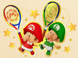 A sticker for the player card in Mario Tennis Fever